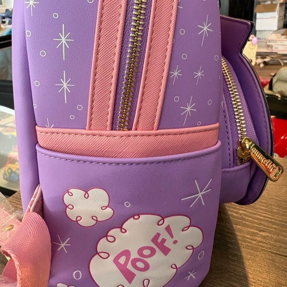 Loungefly Fairly Odd Parents Purple Cartoon Backpack with Fishbowl Design - Picture 4 of 6